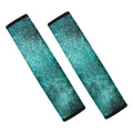 Teal Stardust Galaxy Space Print Car Seat Belt Covers
