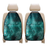 Teal Stardust Galaxy Space Print Car Seat Organizers