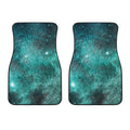 Teal Stardust Galaxy Space Print Front Car Floor Mats