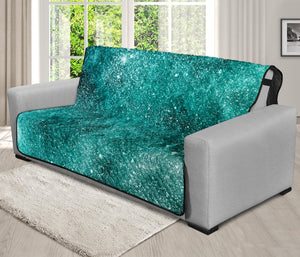 Teal Stardust Galaxy Space Print Futon Protector