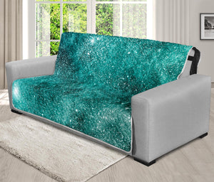 Teal Stardust Galaxy Space Print Futon Protector