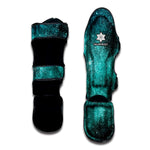 Teal Stardust Galaxy Space Print Muay Thai Shin Guard