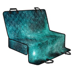 Teal Stardust Galaxy Space Print Pet Car Back Seat Cover