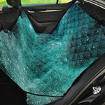 Teal Stardust Galaxy Space Print Pet Car Back Seat Cover