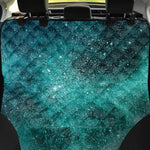 Teal Stardust Galaxy Space Print Pet Car Back Seat Cover