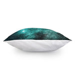 Teal Stardust Galaxy Space Print Pillow Cover