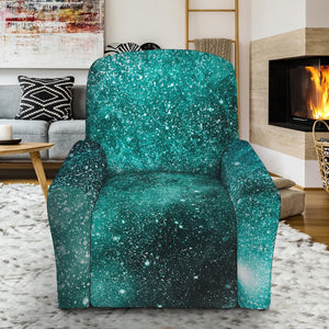 Teal Stardust Galaxy Space Print Recliner Slipcover