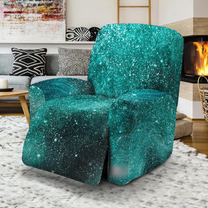 Teal Stardust Galaxy Space Print Recliner Slipcover