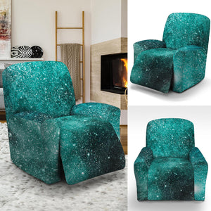 Teal Stardust Galaxy Space Print Recliner Slipcover