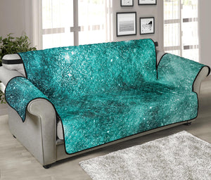 Teal Stardust Galaxy Space Print Sofa Protector