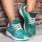 Teal Stardust Galaxy Space Print Sport Shoes GearFrost