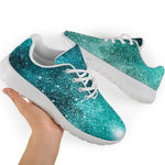 Teal Stardust Galaxy Space Print Sport Shoes GearFrost