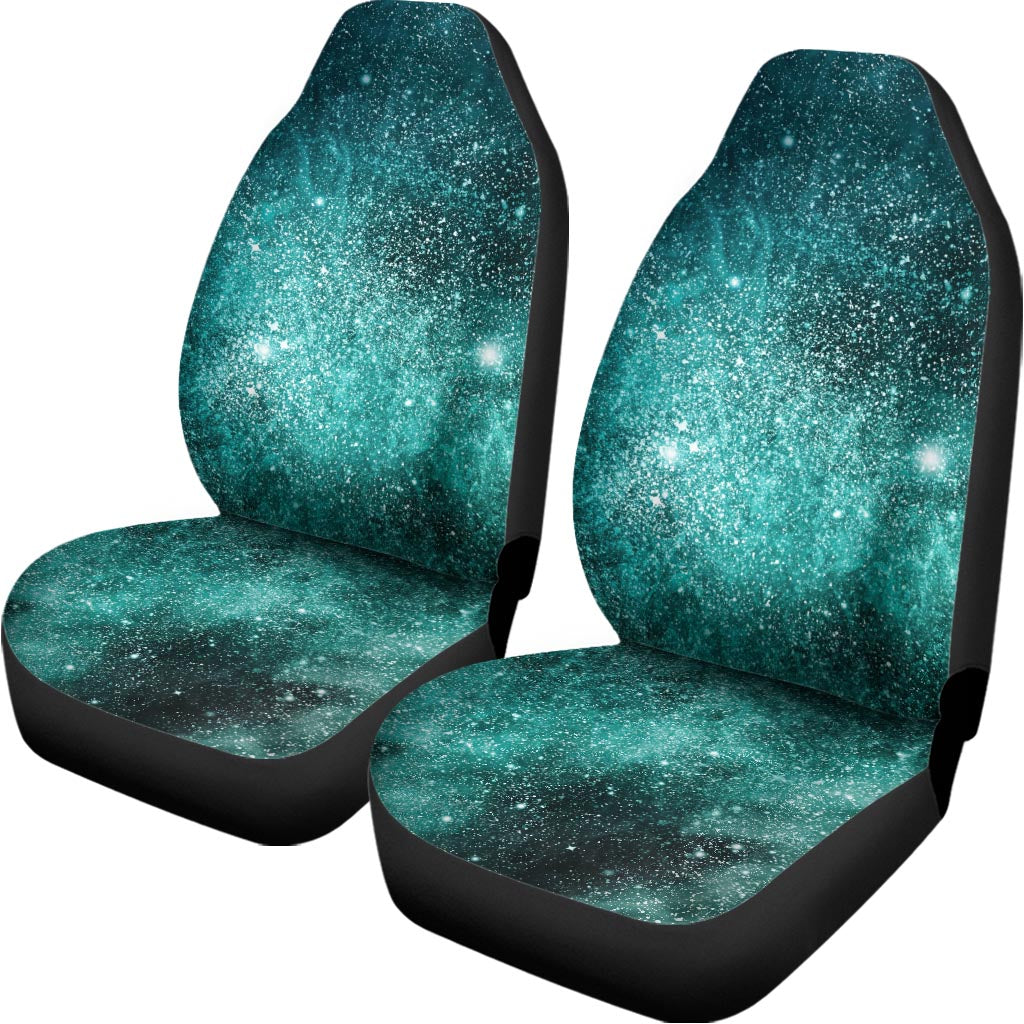 Teal Stardust Galaxy Space Print Universal Fit Car Seat Covers