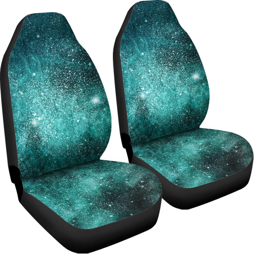 Teal Stardust Galaxy Space Print Universal Fit Car Seat Covers