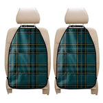 Teal Stewart Tartan Pattern Print Car Seat Organizers