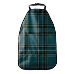 Teal Stewart Tartan Pattern Print Car Seat Organizers