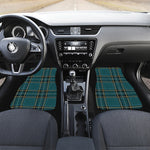 Teal Stewart Tartan Pattern Print Front Car Floor Mats