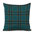 Teal Stewart Tartan Pattern Print Pillow Cover