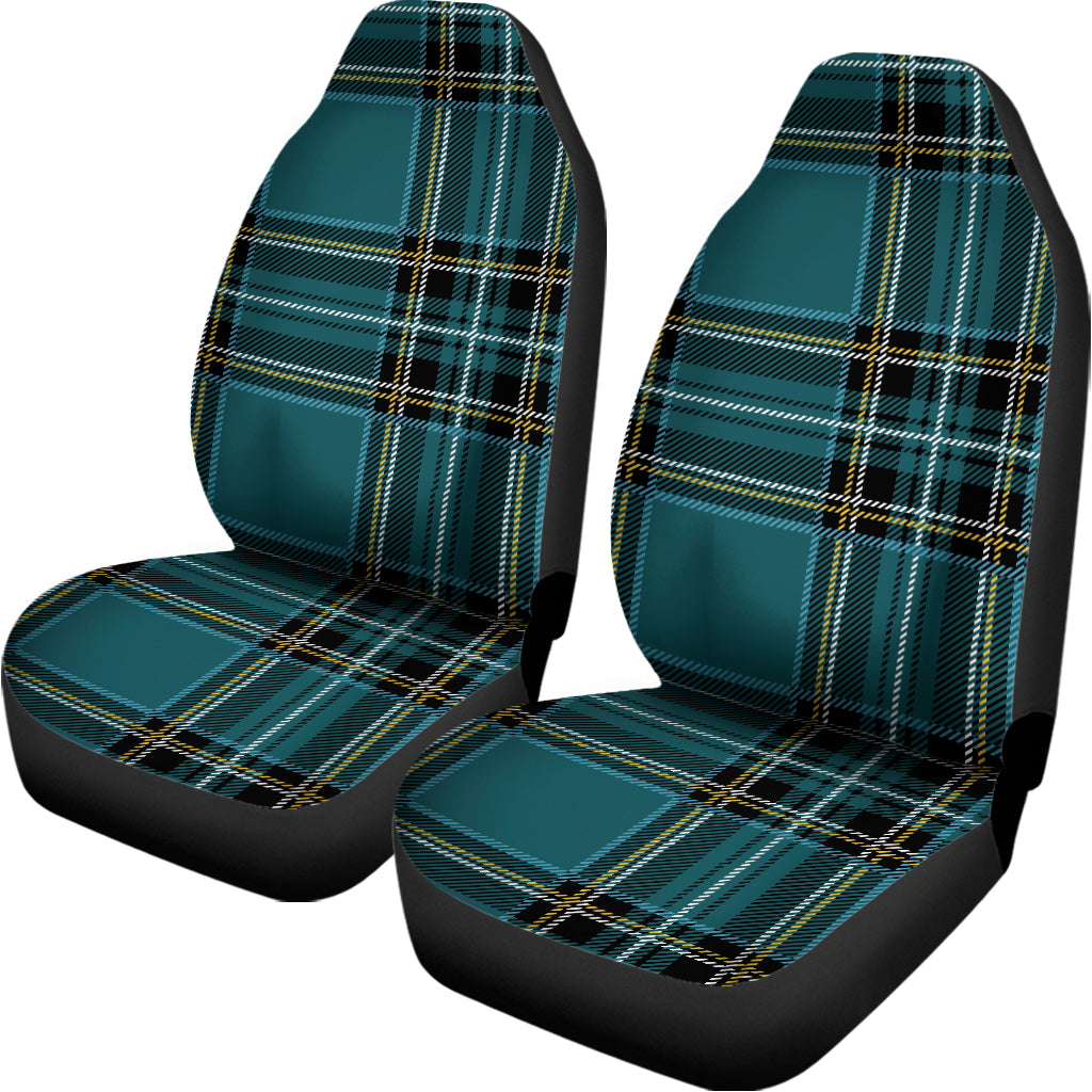 Teal Stewart Tartan Pattern Print Universal Fit Car Seat Covers