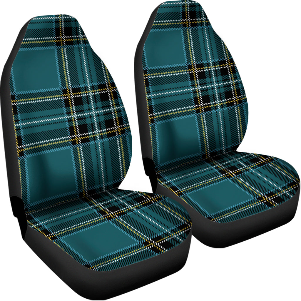 Teal Stewart Tartan Pattern Print Universal Fit Car Seat Covers