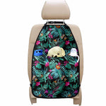 Teal Tropical Leaf Hawaii Pattern Print Car Seat Organizers