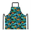 Teal Tropical Pattern Print Apron