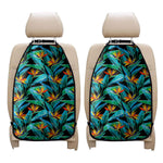 Teal Tropical Pattern Print Car Seat Organizers