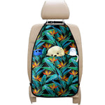 Teal Tropical Pattern Print Car Seat Organizers