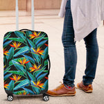 Teal Tropical Pattern Print Luggage Cover GearFrost