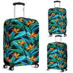 Teal Tropical Pattern Print Luggage Cover GearFrost