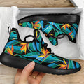 Teal Tropical Pattern Print Mesh Knit Shoes