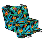 Teal Tropical Pattern Print Pet Car Back Seat Cover