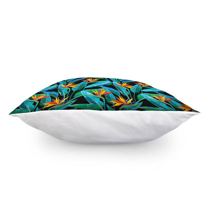 Teal Tropical Pattern Print Pillow Cover
