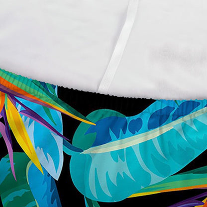 Teal Tropical Pattern Print Sofa Cover