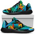 Teal Tropical Pattern Print Walking Shoes