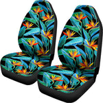 Teal Tropical Pattern Print Universal Fit Car Seat Covers
