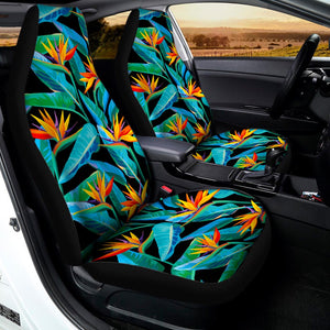 Teal Tropical Pattern Print Universal Fit Car Seat Covers