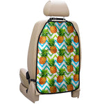Teal Zig Zag Pineapple Pattern Print Car Seat Organizers