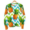 Teal Zig Zag Pineapple Pattern Print Men's Crewneck Sweatshirt GearFrost