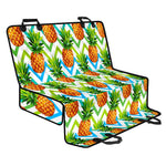 Teal Zig Zag Pineapple Pattern Print Pet Car Back Seat Cover