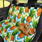 Teal Zig Zag Pineapple Pattern Print Pet Car Back Seat Cover