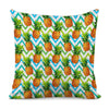 Teal Zig Zag Pineapple Pattern Print Pillow Cover