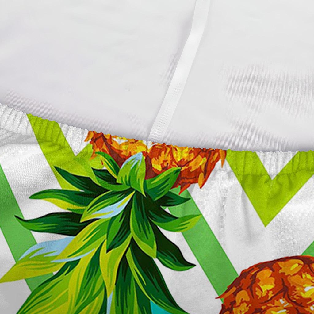 Teal Zig Zag Pineapple Pattern Print Sofa Cover