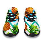 Teal Zig Zag Pineapple Pattern Print Sport Shoes GearFrost