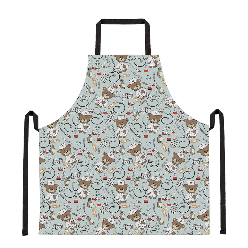 Teddy Bear Doctor Pattern Print Apron