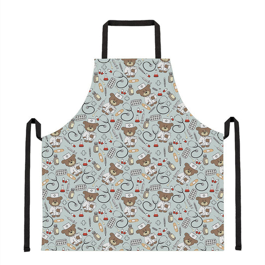 Teddy Bear Doctor Pattern Print Apron