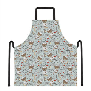 Teddy Bear Doctor Pattern Print Apron