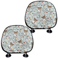 Teddy Bear Doctor Pattern Print Car Headrest Covers