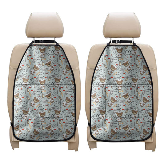 Teddy Bear Doctor Pattern Print Car Seat Organizers