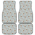 Teddy Bear Doctor Pattern Print Front and Back Car Floor Mats
